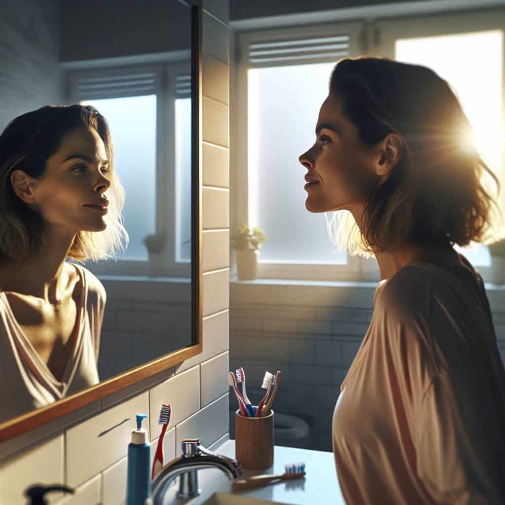 Positive affirmations for success in mirror.