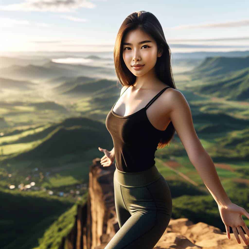 Building Confidence: Woman on Cliff Edge