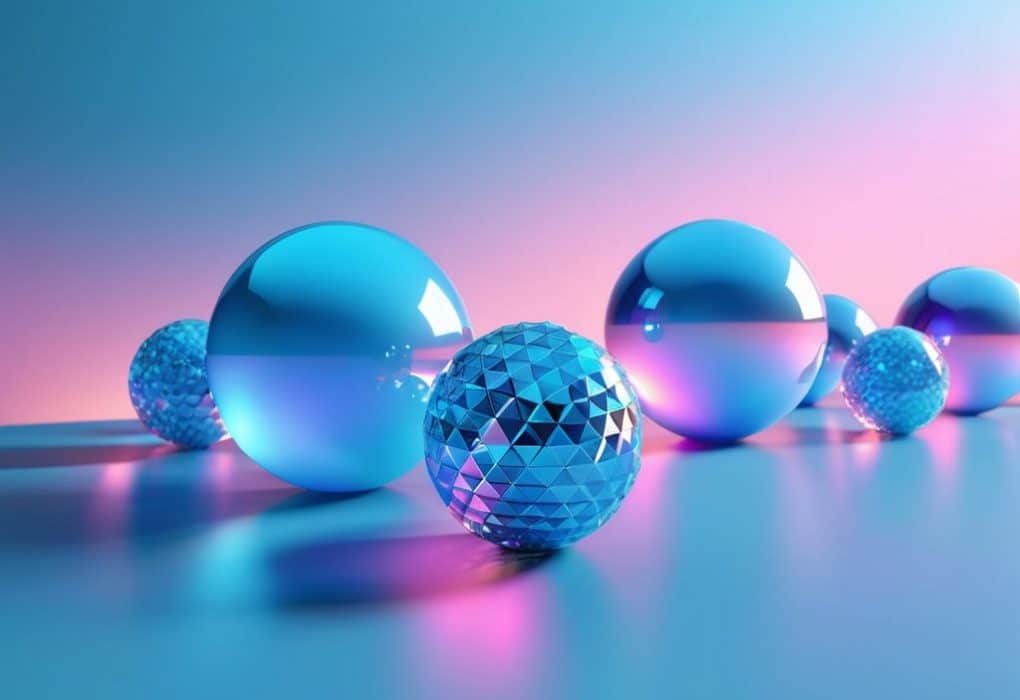 Abstract 3D shapes for web backgrounds