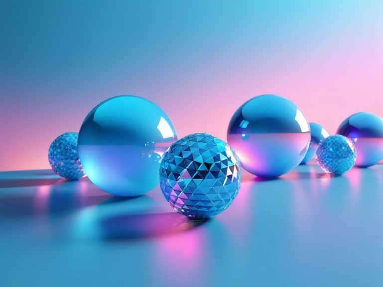 Abstract 3D shapes for web backgrounds