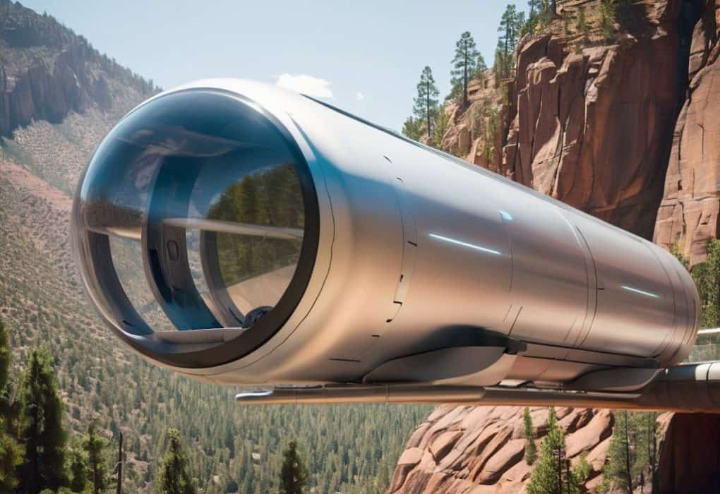 The future of hyperloop travel concept