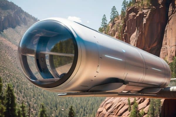 The future of hyperloop travel concept