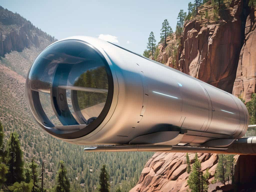 The future of hyperloop travel concept