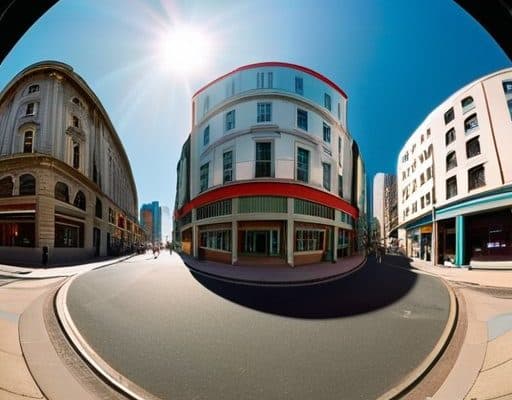 Fisheye Lens distortion control: artistic curved perspective