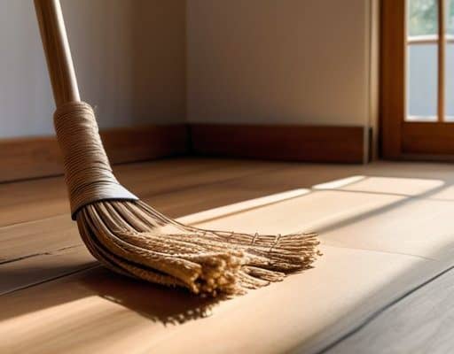 Sweeping floor, the zen of mundane chores