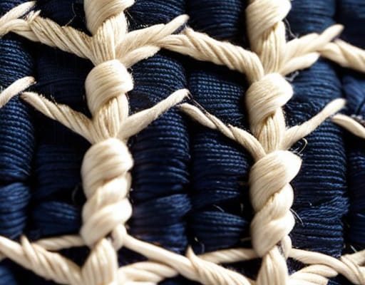 Sashiko Structural Textile Reinforcement stitching details.