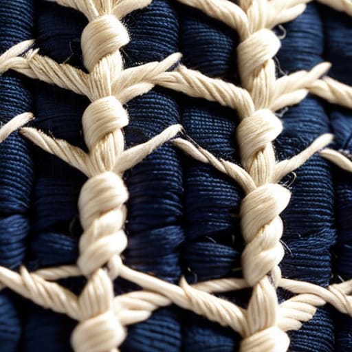 Sashiko Structural Textile Reinforcement stitching details.