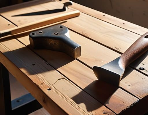 Making a workbench from a door.